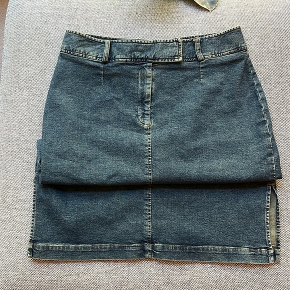 Y2K Vintage Denim Mid Rise Maxi Skirt, with belt detailing, Circa 2006 - Picture 16 of 17